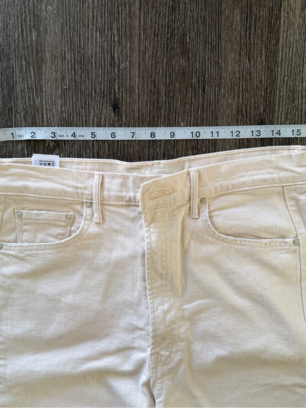 MOTHER Wide-Leg High-Rise Jeans in Cream - Picture 5 of 11